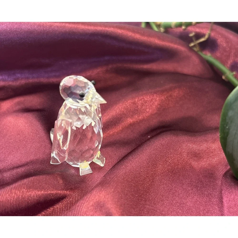 Lot Of 4 Vintage Crystal Animal‎ Figurines Penguin Duck Elephant Bear Miniatures